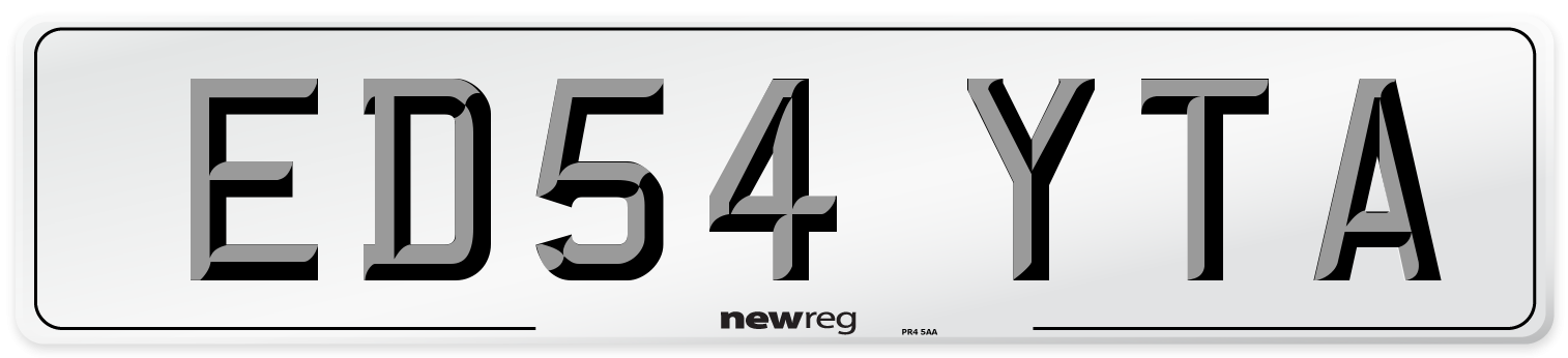 ED54 YTA Number Plate from New Reg